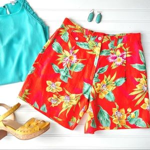 Lauren Hawaiian Floral Shorts | size 8P